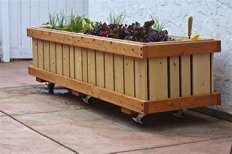 portable planter box on wheels